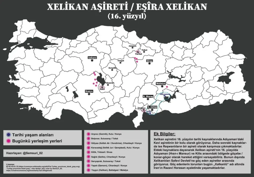 Orta Anadolu’daki Reşwan Kürtleri- Xelikan AşiretiReşwan Konfederasyonu’nun bir diğer aşireti X