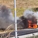 Tekirdağ Süleymanpaşa’da Seyir Halindeki Hafif Ticari Araç Alev Alarak Yandı